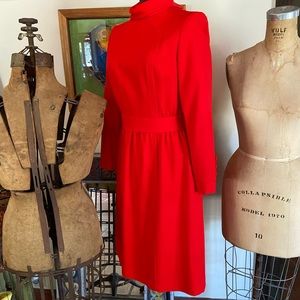 Beautiful Vintage Bright Red Ricco California Dress
